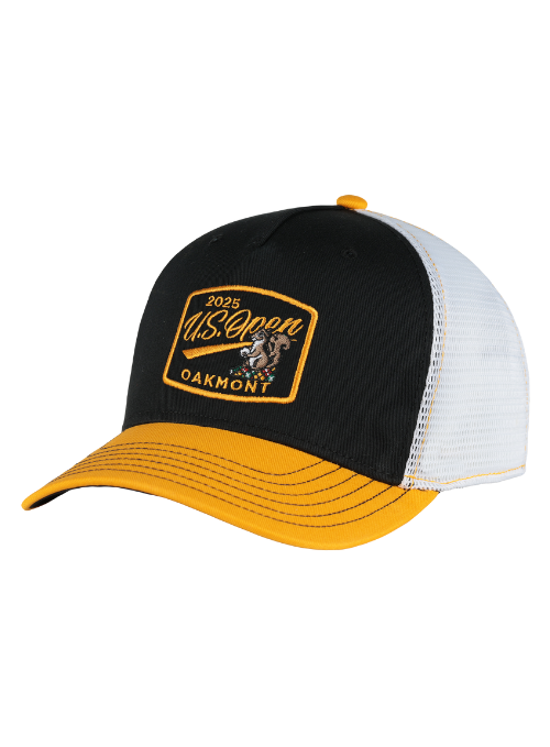 125TH U.S. Open Lightweight Cotton Black & Yellow Meshback Cap