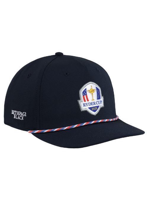 2025 Ryder Cup Navy Aerosphere Tech Fabric Rope Cap Ahead USA Shop