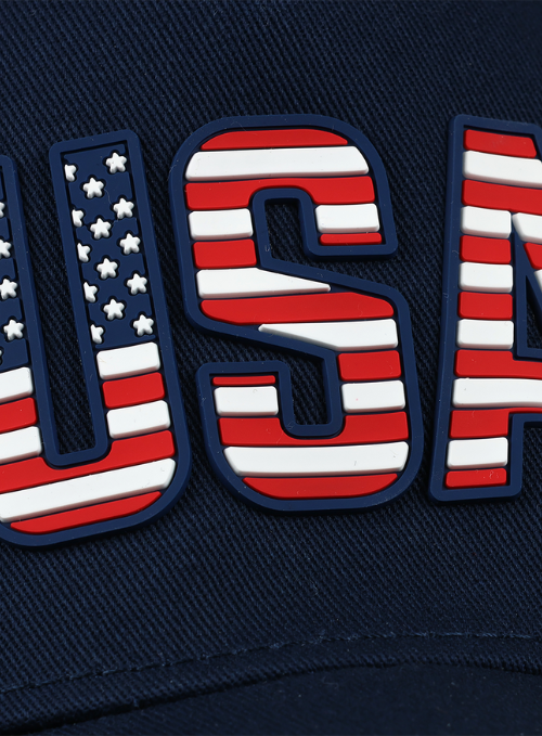 Americana Navy Cotton Twill Stretch Mesh Back Cap