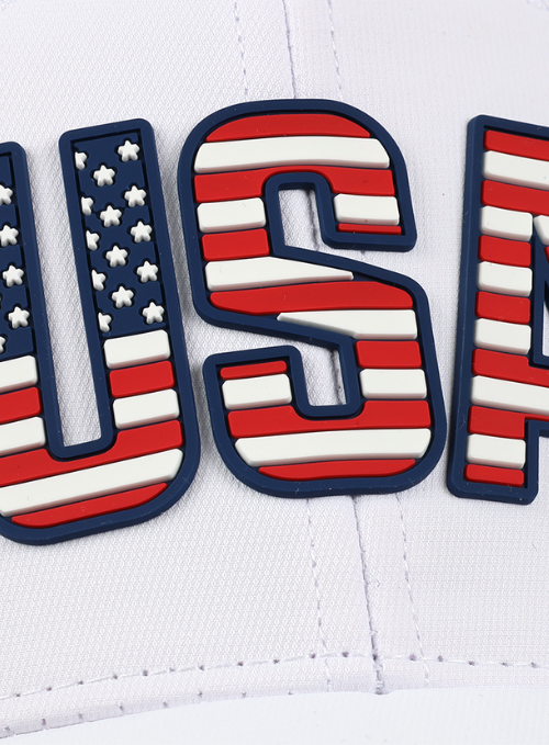Americana White Performance Polyester Ballmarker Cap