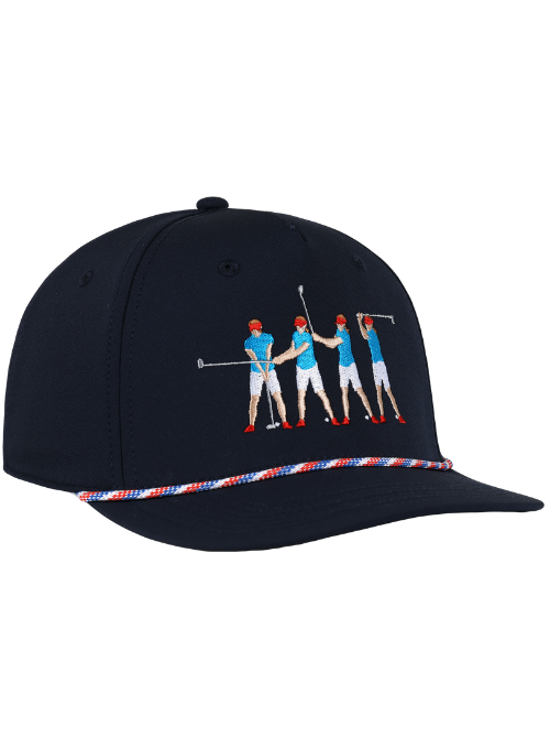 Annika Vintage Swing Navy AeroSphere Tech Fabric Rope Cap