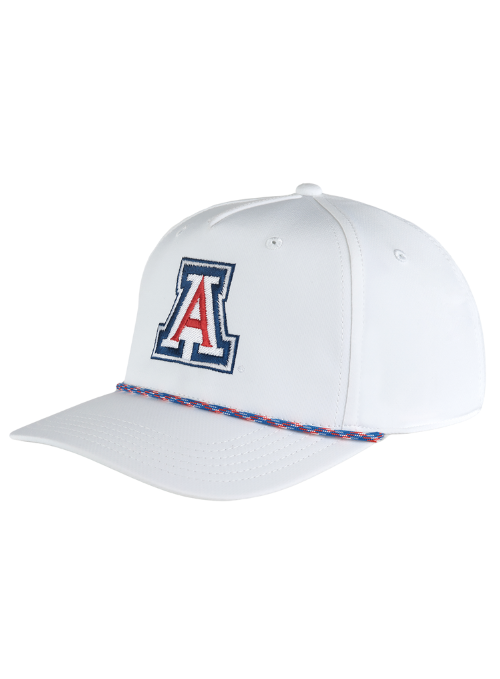 Arizona Wildcats White with Red, White & Blue Rope Cap