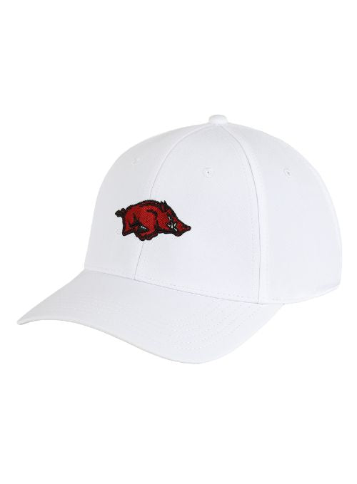 Arkansas Razorbacks White Ultimate Fit Aerosphere Tech Fabric Cap