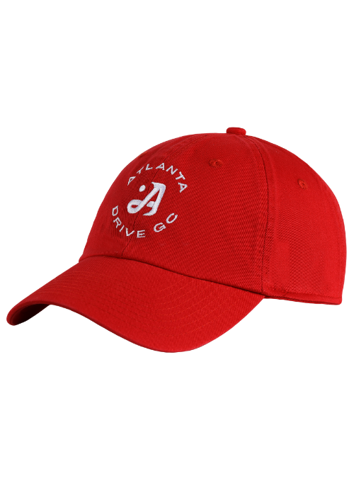 Atlanta Drive Golf Club Red Relaxed Fit Washed Twill Cap