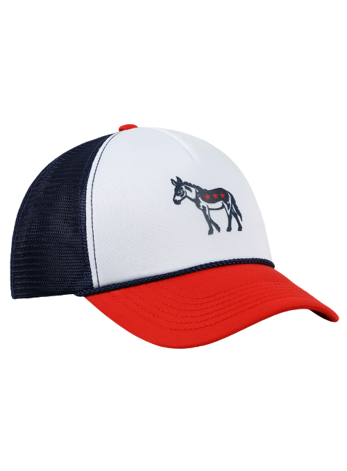 Donkey Foam USA Themed 5-Panel Rope Mesh Back Cap