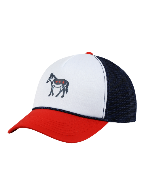 Donkey Foam USA Themed 5-Panel Rope Mesh Back Cap