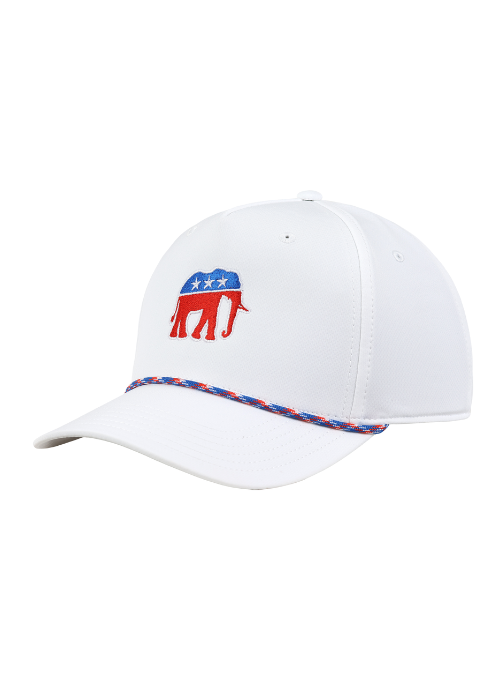 Elephant USA Themed Aerosphere Tech Fabric 5-Panel Rope Cap