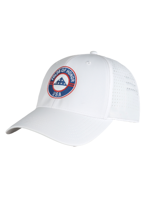 Folds of Honor White Perforated Fabric Cap