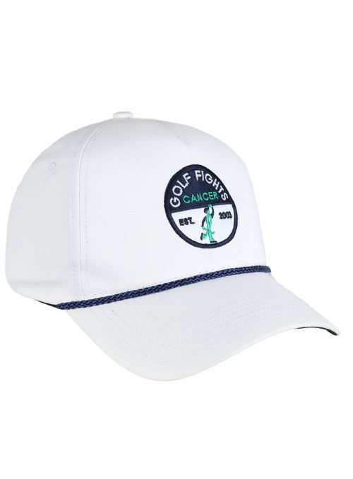Golf Fights Cancer White Sphere Rope Cap