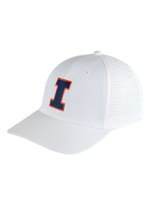 Illinois Fighting Illini White Heather Laser Panel Cap