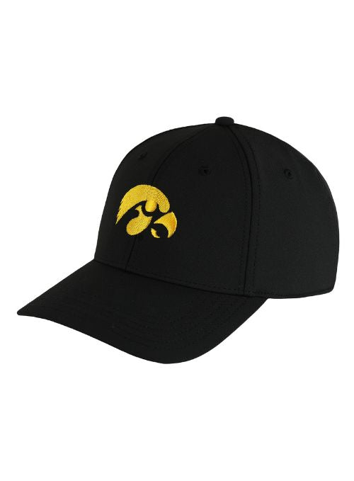 Iowa Hawkeyes Black Ultimate Fit Aerosphere Tech Fabric Cap