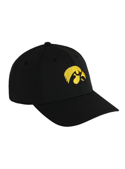 Iowa Hawkeyes Black Ultimate Fit Aerosphere Tech Fabric Cap