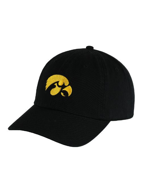 Iowa Hawkeyes Black Washed Twill Cap