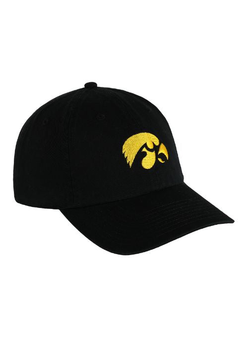 Iowa Hawkeyes Black Washed Twill Cap