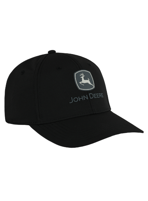 John Deere Cappello da Uomo con 6 Pannelli in Pelle Nera e Bianca, Nero/Bianco, Taglia Unica John Deere Cappello da Uomo con 6 Pannelli in Pelle Nera e Bianca, Nero/Bianco, Taglia Unica