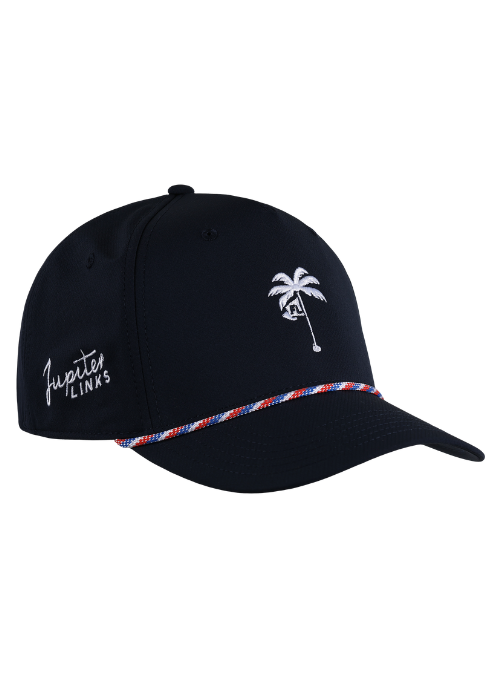 Jupiter Links Golf Club Navy AeroSphere Tech Fabric Rope Cap