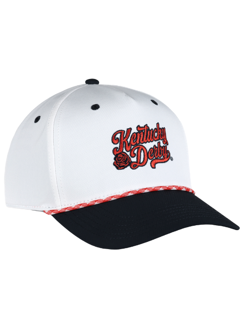Kentucky Derby Script Rose AeroSphere Tech Fabric Rope Cap