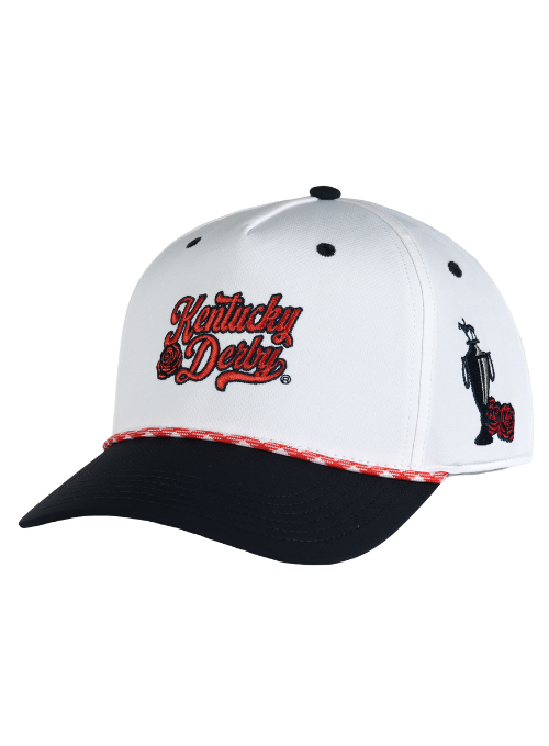 Kentucky Derby Script Rose AeroSphere Tech Fabric Rope Cap