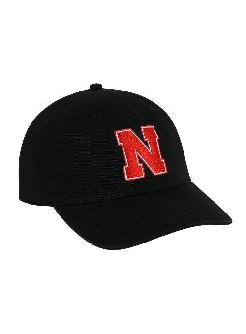 Nebraska Cornhuskers Black Washed Twill Cap