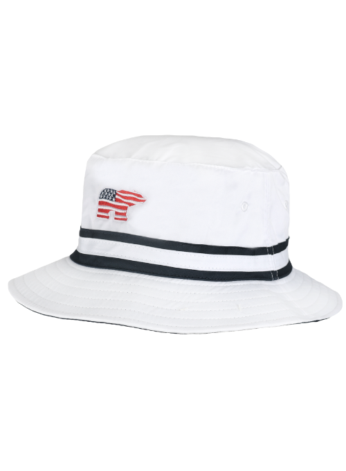Nicklaus White Cotton USA Bucket
