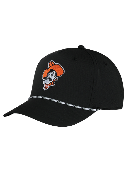 Oklahoma State Cowboys Black with Grey Rope Cap