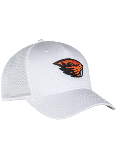 Oregon State Beavers White Mesh Back Cap