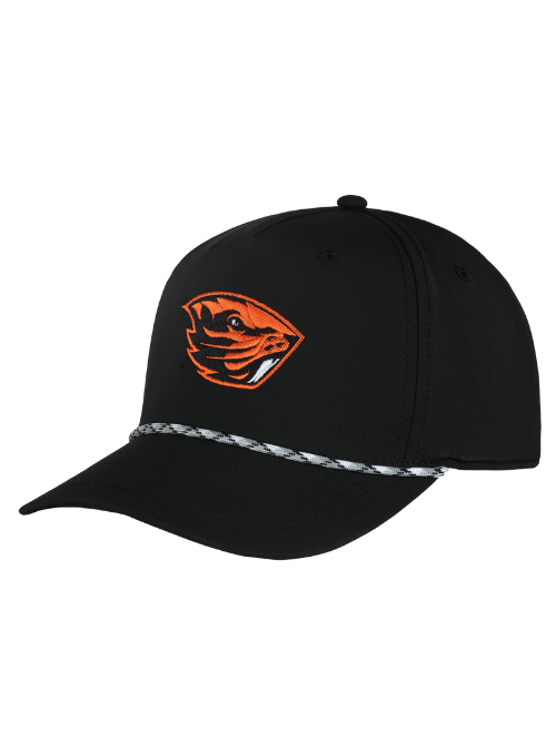 Oregon State Beavers Black with Grey Rope Cap