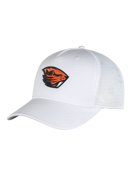 Oregon State Beavers White Mesh Back Cap