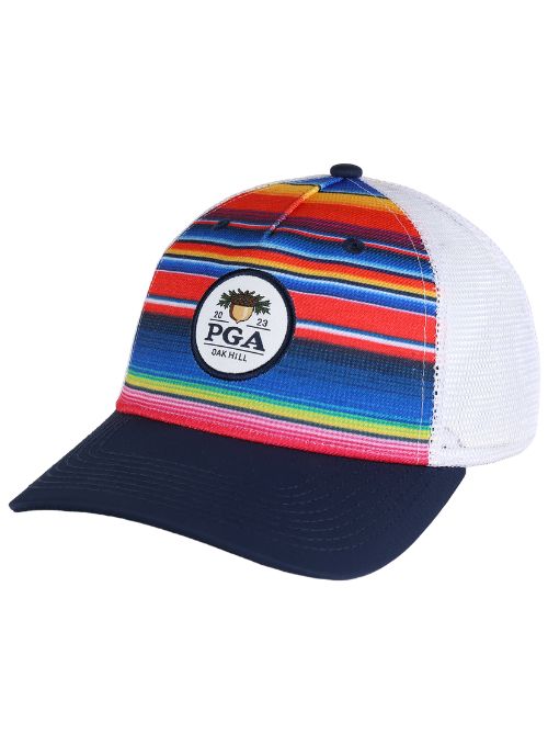 PGA Championship Multicolor Stripe 5-Panel Mesh Back Cap