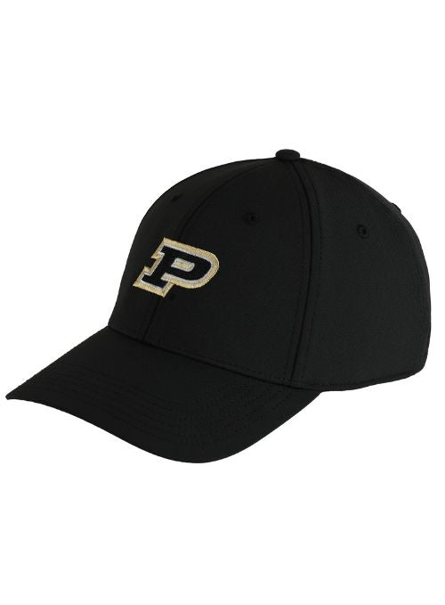 Purdue Boilermakers Black Ultimate Fit Aerosphere Tech Fabric Cap