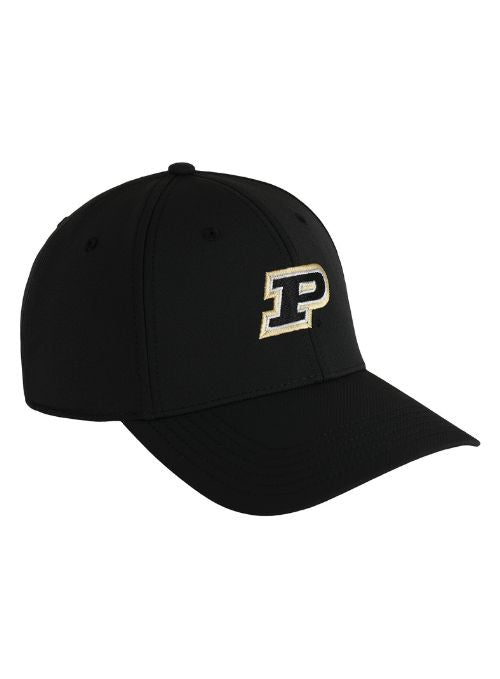 Purdue Boilermakers Black Ultimate Fit Aerosphere Tech Fabric Cap