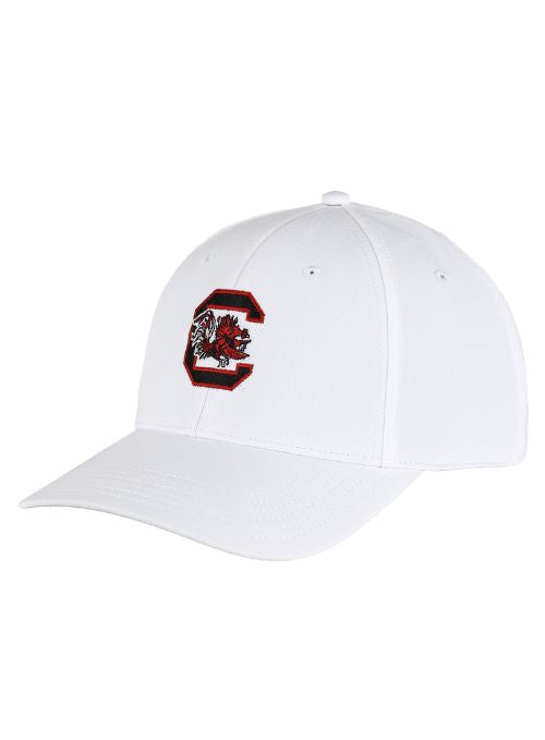 South Carolina Gamecocks White Ultimate Fit Aerosphere Tech Fabric Cap