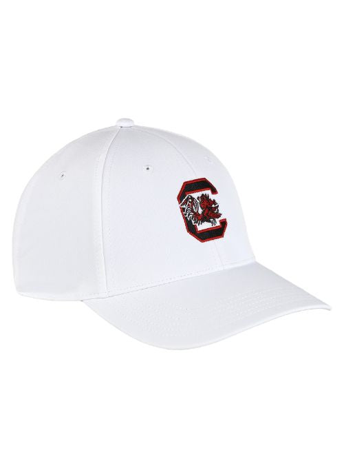 South Carolina Gamecocks White Ultimate Fit Aerosphere Tech Fabric Cap