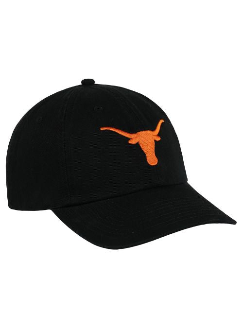 Texas Longhorns Black Washed Twill Cap