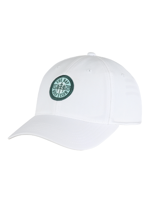 The Bay Golf Club White Ladies Fit AeroSphere Tech Fabric Cap