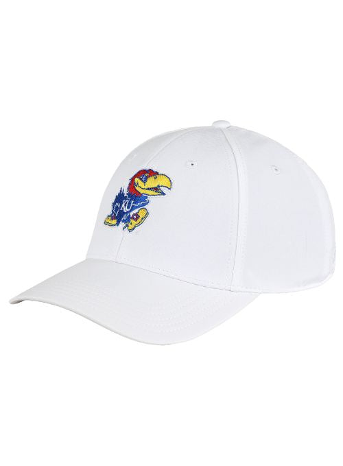 Kansas Jayhawks White Ultimate Fit Aerosphere Tech Fabric Cap