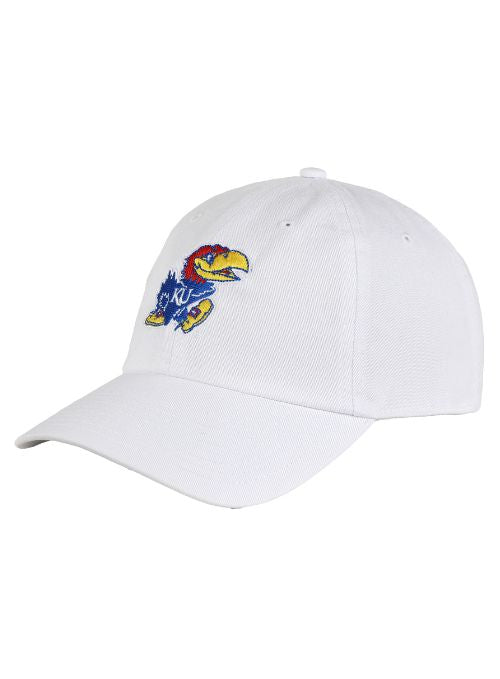 Kansas Jayhawks White Washed Twill Cap