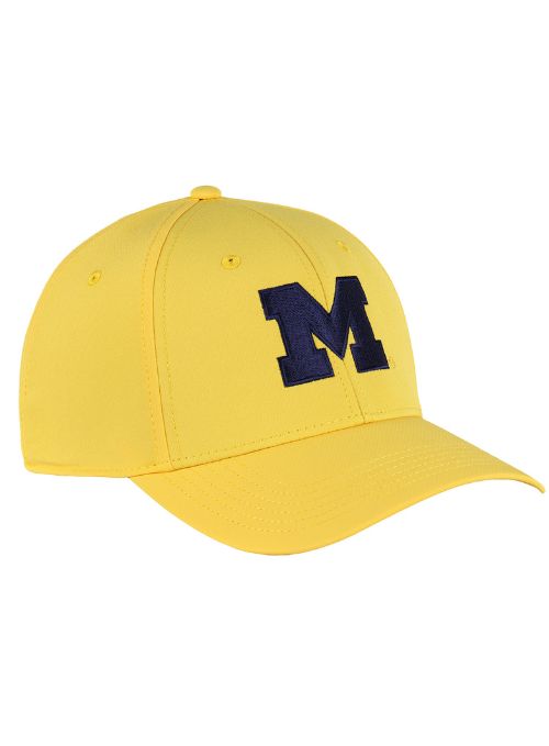 Michigan Wolverines Marigold Ultimate Fit Aerosphere Tech Fabric Cap
