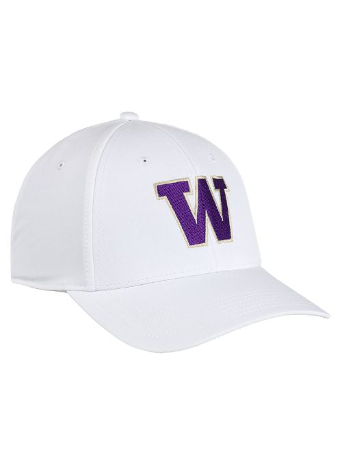 Washington Huskies White Ultimate Fit Aerosphere Tech Fabric Cap