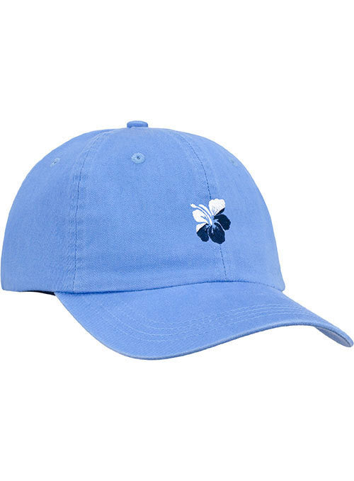 Newport Hibiscus Relaxed Adjustable Ahead Cap in Azure - Front Left View