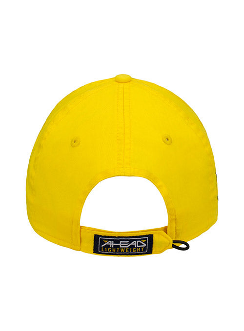Jack Nicklaus Lightweight Yellow Cotton Ahead Cap in Marigold - Back View