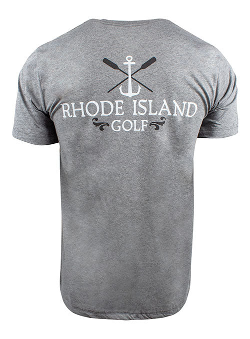 RIGA Instant Classic Tri-blend Crew Neck T-shirt in Grey - Back View