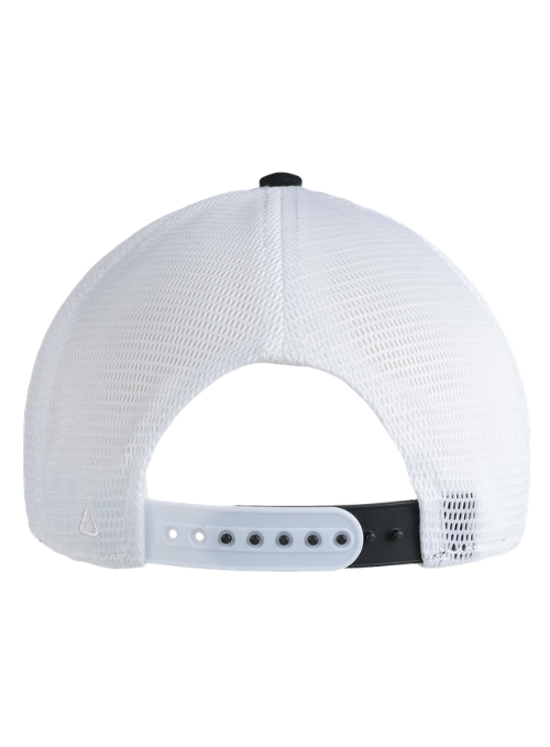 Alabama Crimson Tide Black and White Mesh Back Cap with Dimensional Rubber Patch