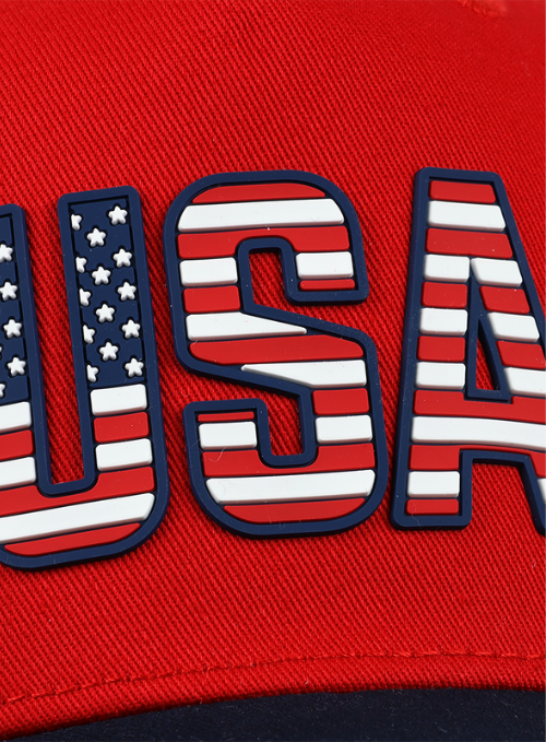 Americana Red, White and Blue Cotton Twill Stretch Mesh Back Cap