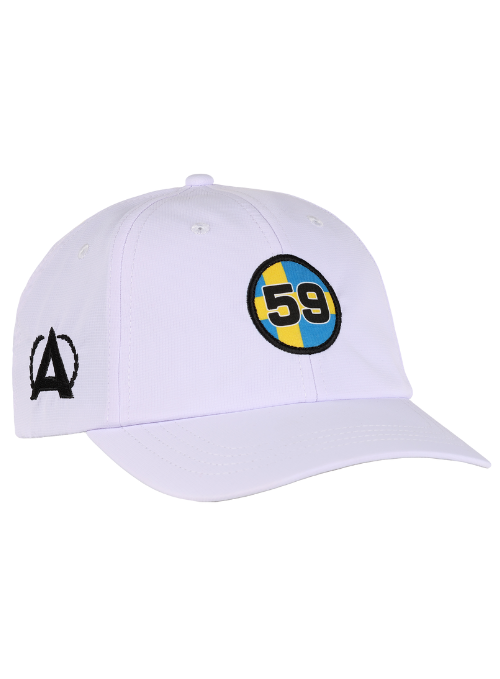 Annika "59" Sweden Flag White Lightweight Performance Hat