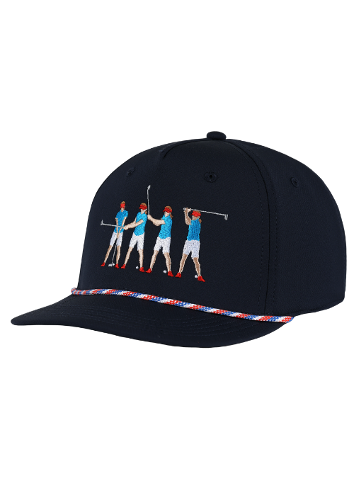 Annika Vintage Swing Navy AeroSphere Tech Fabric Rope Cap
