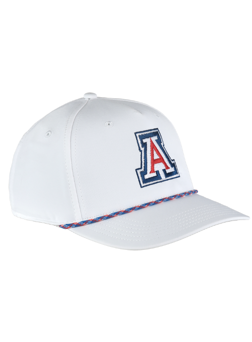 Arizona Wildcats White with Red, White & Blue Rope Cap