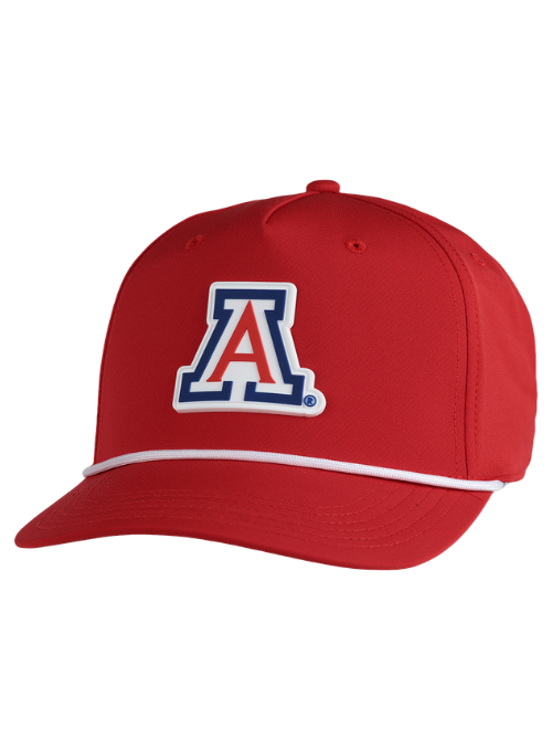 Arizona Wildcats Red AeroSphere Tech Rope Cap with Dimensional Rubber Patch