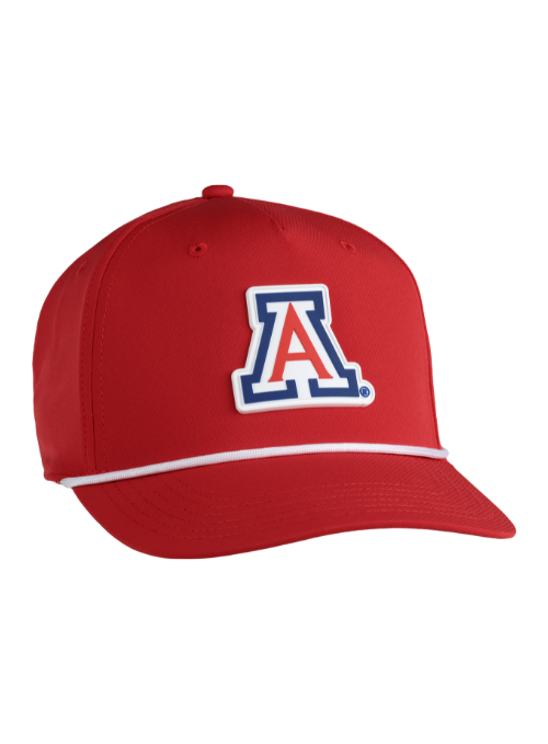 Arizona Wildcats Red AeroSphere Tech Rope Cap with Dimensional Rubber Patch