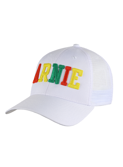 Arnold Palmer White Cotton Linen Mesh Back Cap